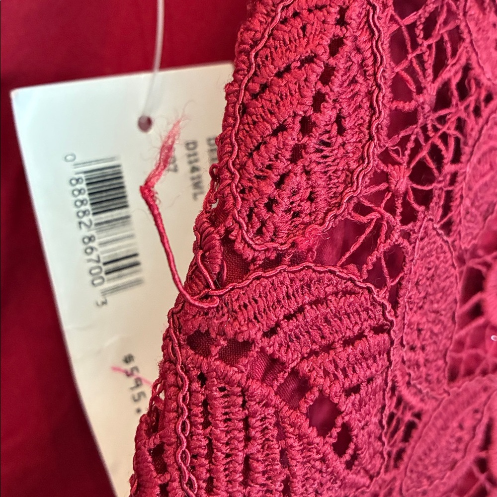 NICHOLAS red lace midi dress - Picture 11 of 12